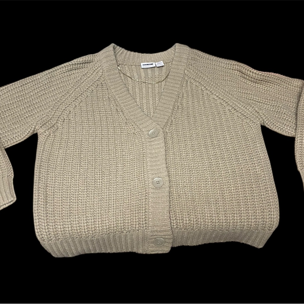 Noisy may Beige Knit Cardigan